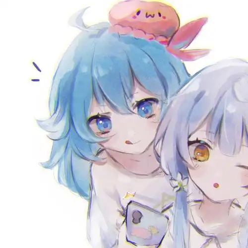 动漫闺蜜头像看到你对别人也很好我就不太想理你