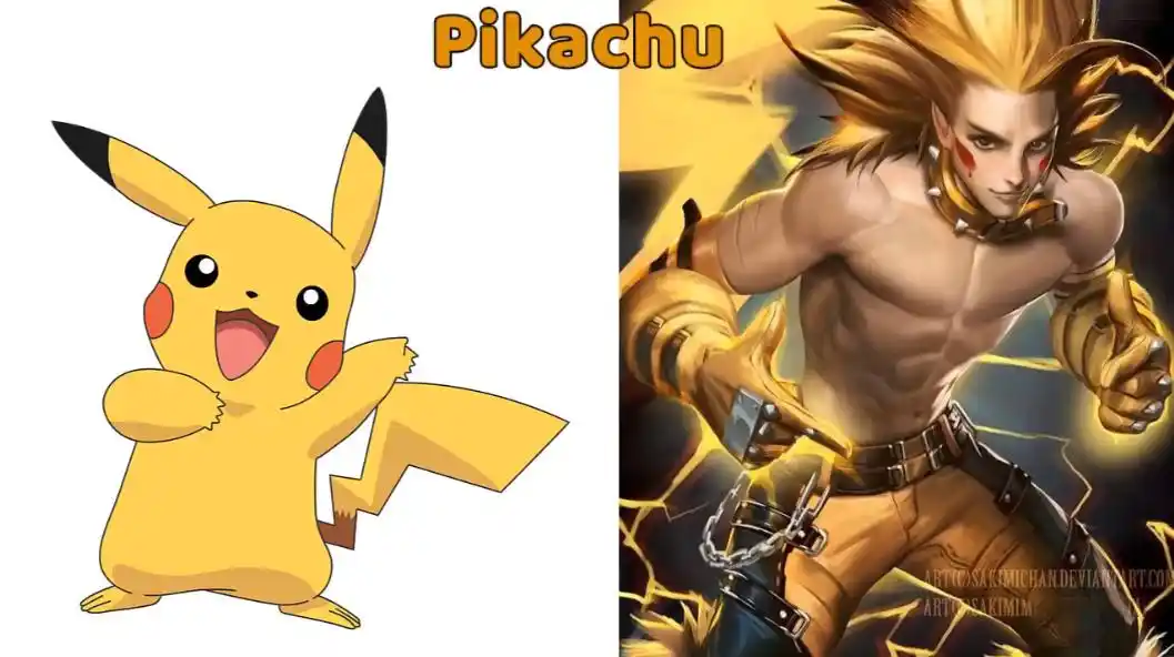 当宝可梦精灵变成人类皮卡丘成第一帅男喷火龙化身烈焰御姐