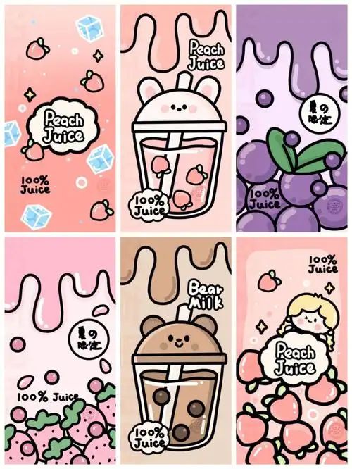 102200原创夏日清爽水果饮料壁纸