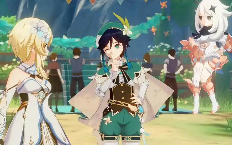 【原神】荧妹视角归风佳酿节最后一幕纪念(附温迪摘星崖对话)