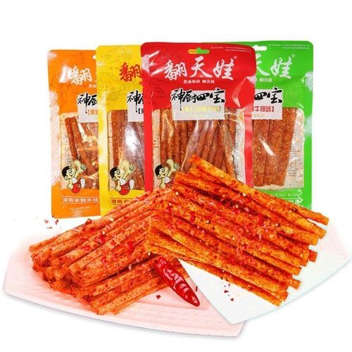 翻天娃神厨四宝71g/袋四种口味佛手炭烧牛排辣条休闲大包小零食