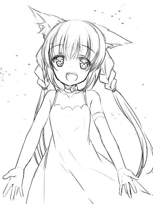 壁纸 插画 头像 可爱 唯美 二画动漫少女简笔画简笔画教程动漫小女孩