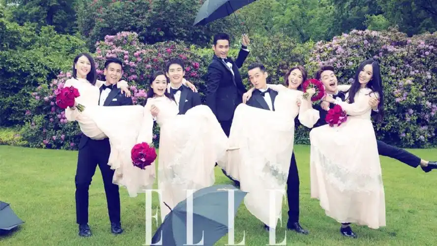 袁弘张歆艺唯美婚礼现场图片