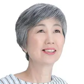 中年妇女假发中老年人花白套老太太短发女妈妈全真发丝白发