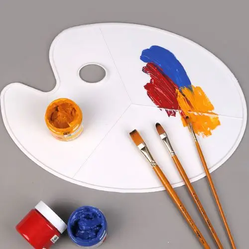 油漆调色板托盘调色板塑料拇指孔