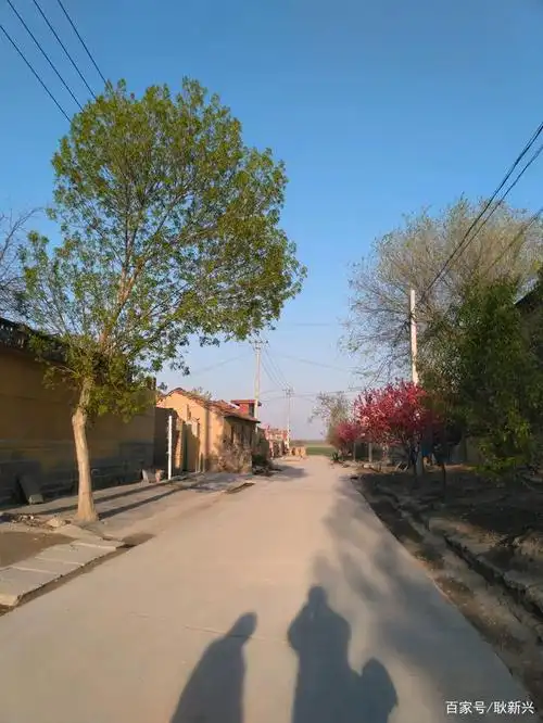 温和春日,老家街景