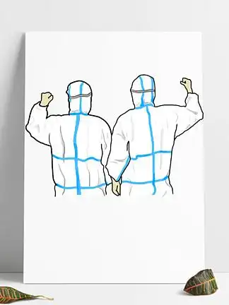 30521疫情疫苗抗议防疫医生医疗医护人物简笔画305图库背影卡通图人物