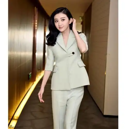 特价景甜同款外套_气质高贵职业景甜明星同款小西装女时尚气质西服