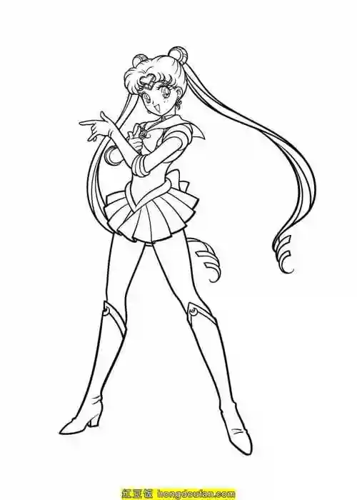 公主忍者精灵女王-红豆饭小学生简笔画大全