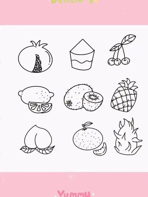 的简笔画水果的卡通图片简笔画5款可爱的水果简笔画画法步骤图片大全