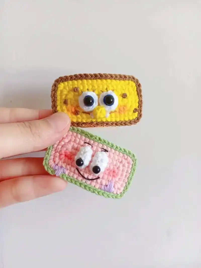 宝宝派大星发夹【附图解】喜欢的给个小爱心781577关注#钩针