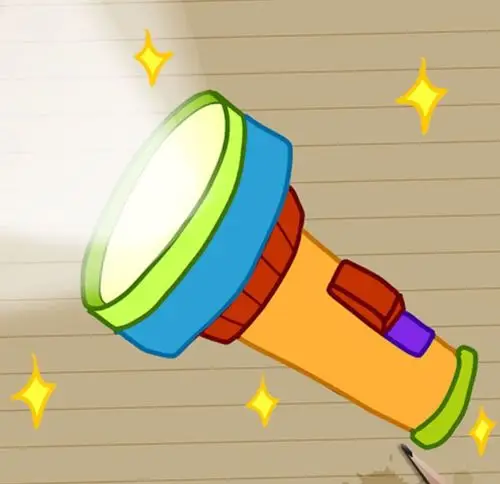 今天我们学的是手电筒的搭建,主要是让孩子进一步了解外扩和压缝隙的