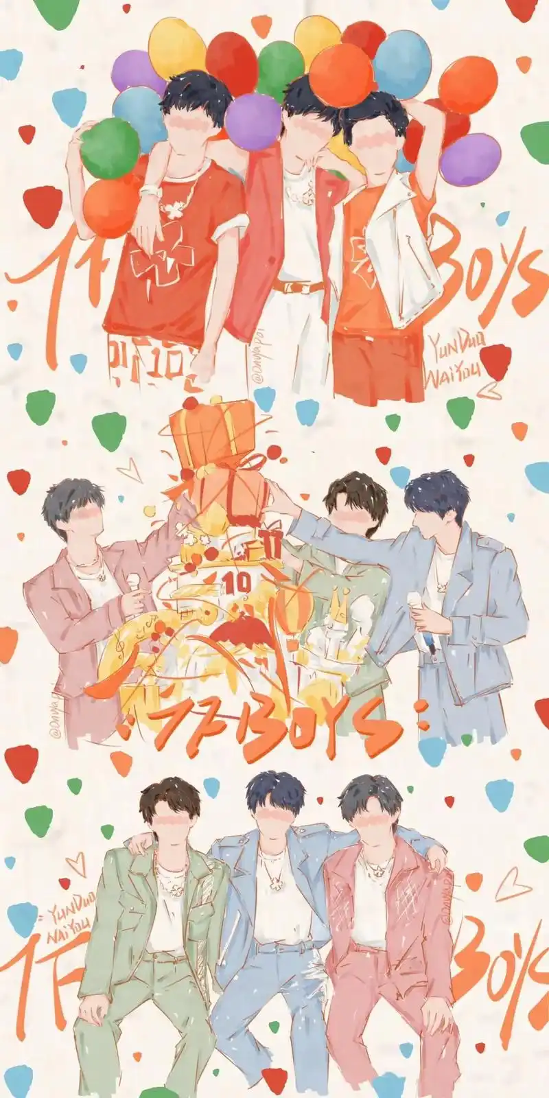 十周年壁纸,一整个爱住#王俊凯王源易烊千玺 #tfboys  - 抖音