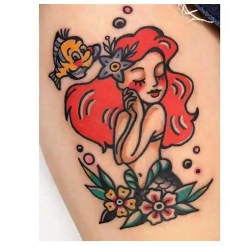 oldschool风纹身贴网红纹身贴暗黑欧美卡通防水男女持久仿真ins风