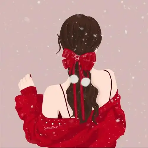 一组新年红色系闺蜜头像请签收