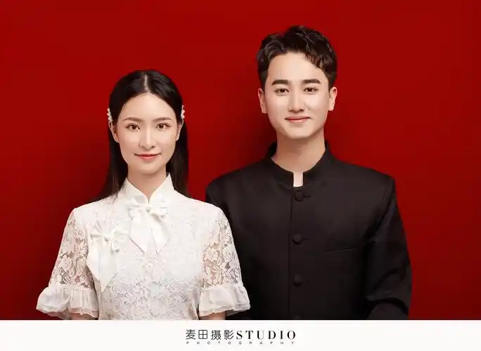 结婚登记小红照