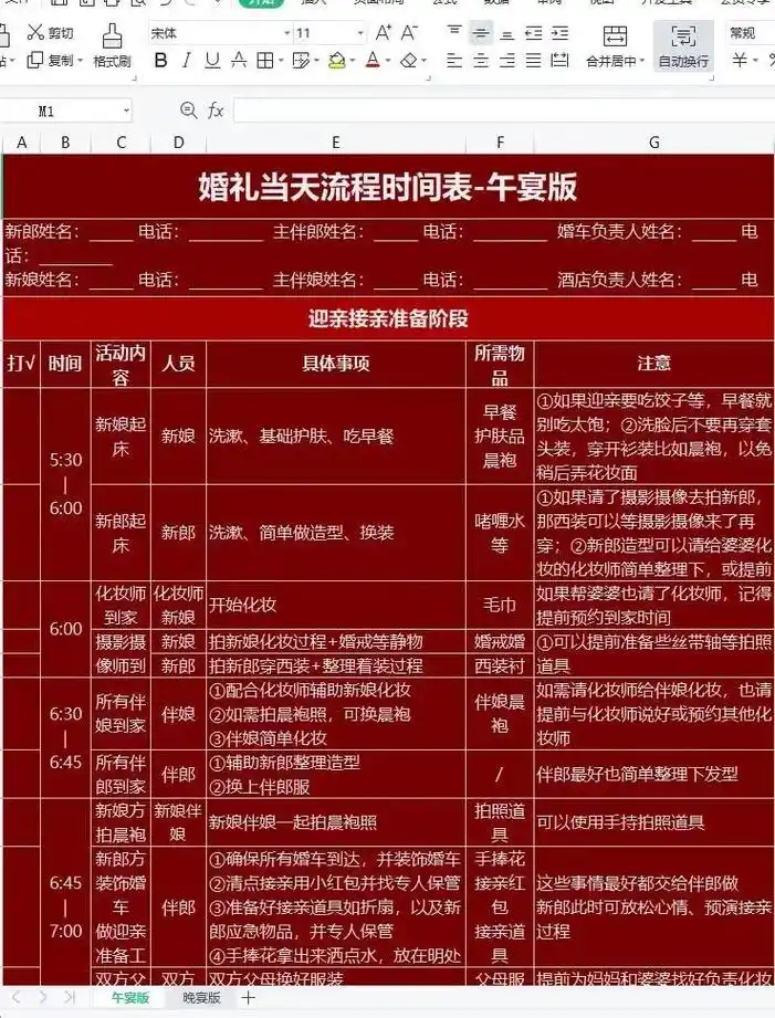 为什么没人把婚礼当天流程一次性讲清楚呢?