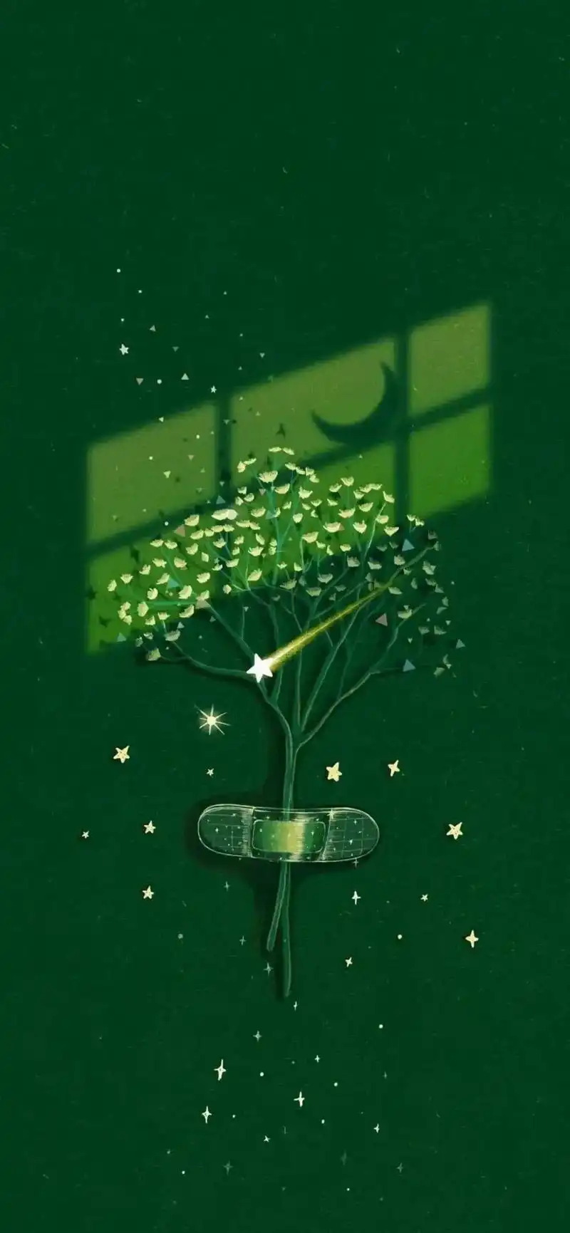 绿色壁纸:应是绿意晓声浓,清风拂揽意山头.#干净治愈系壁纸推 - 抖音