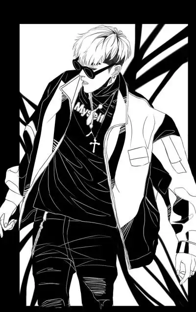 吴亦凡 kris 明星壁纸 男神帅哥 手绘漫画 素描卡通 人物头像 插画