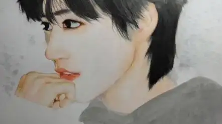 宋亚轩彩铅肖像(自己随便画的)