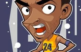 nba球星科比q版漫画手机壁纸科比q版漫画nba球星体育明星篮球明星