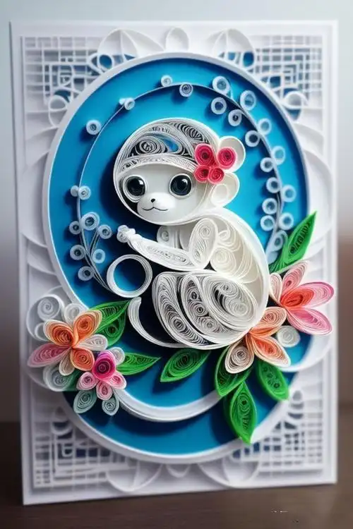 美图:衍纸十二生肖宝宝,夏天看到心情好