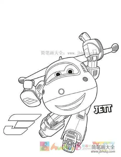 乐迪的飞机的简笔画