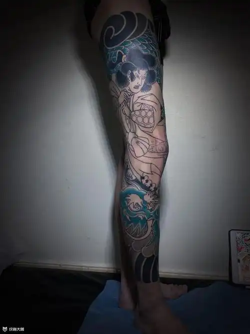 日式满背云龙九郎_纹身图案手稿图片_珂珂~张大佛爷的纹身作品集