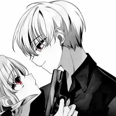 丧系情侣头像一对两张冷酷黑暗系风格情侣头像