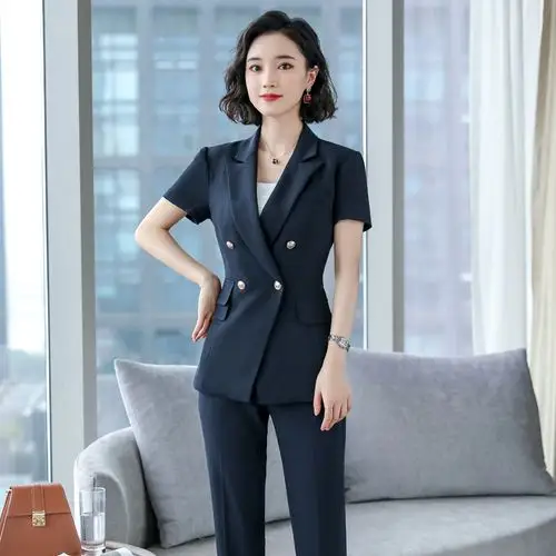 秋冬高端职业西装套装女时尚气质女神范干练韩版经理售楼部工作服