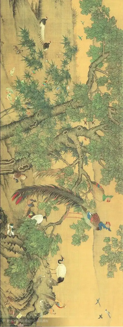传世名画-《百鸟朝凤图》