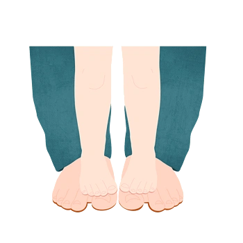 矢量手绘大脚与小脚