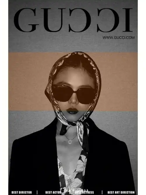 宅家杂志风大片黑白色调的coolgirl