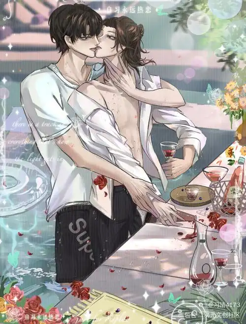 游泳池_我只喜欢你的人设自习夏习清约稿绘画作品