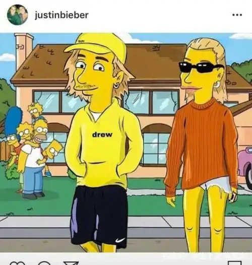 未受点赞赛琳娜风波影响比伯晒与海莉动漫照感情甚好羡煞旁人