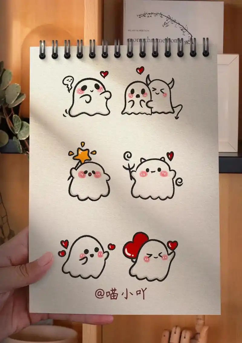 万圣节小幽灵简笔画.#万圣节 #万圣节小幽灵 #简笔画 #一 - 抖音