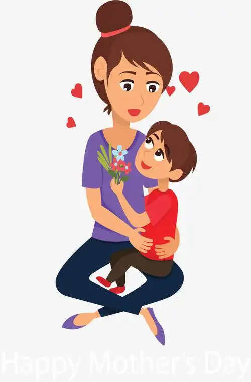 怀里抱着孩子母亲节