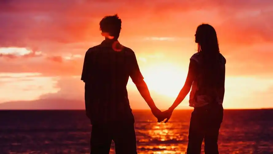 浪漫,爱情,情侣,牵手,背影,爱情牵手背影壁纸