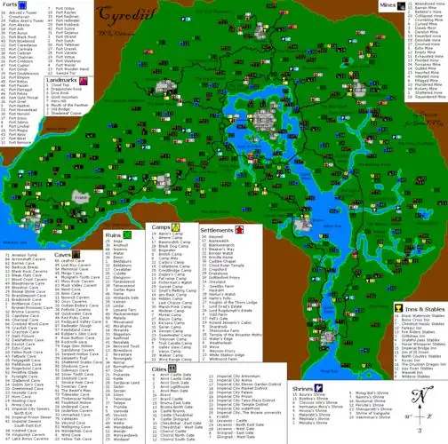 【原创】上古卷轴4-超详细地图