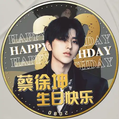 视频号尺寸p5:效果预览(安卓)真人版生日头像及版头cr:琪琪子@蔡徐坤