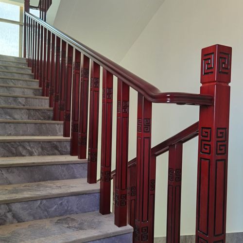 实木楼梯扶手楼梯扶手栏杆实木护栏实木楼梯扶手自装新中式定制