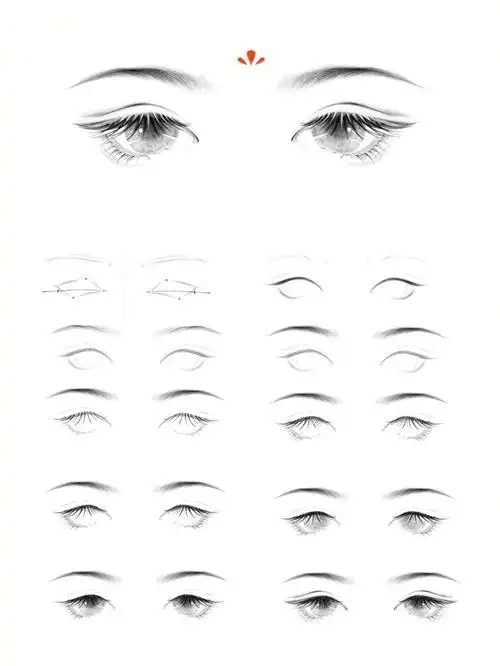 眼睛步骤教程1如何画一个正面眼睛