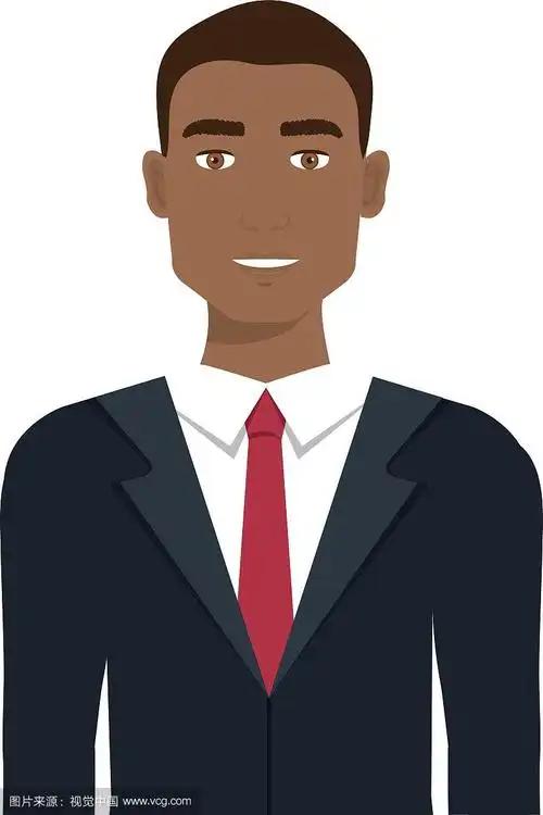 商人在优雅的西装卡通