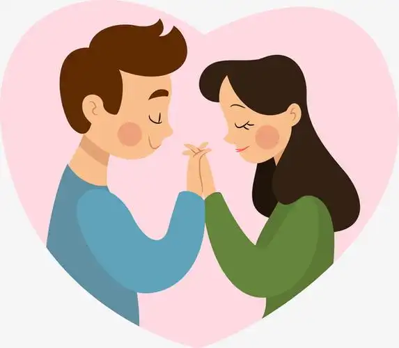 卡通情侣人物装饰图案