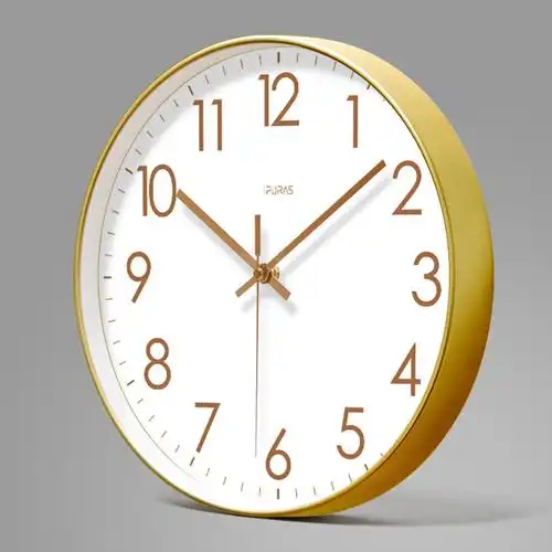 静音钟表挂钟客厅钟表时尚家用时钟挂表挂墙超静音扫秒石英钟