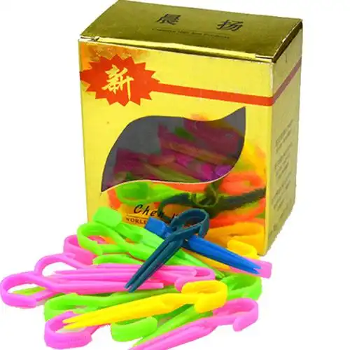 美发定位烫夹子皮卡路纹理带弹簧造型小夹盒装冷烫交分区夹叉头发