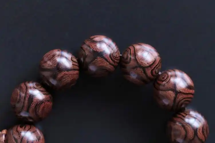 0 老料鬼脸鬼眼油梨老料佛珠手链男女情侣款念珠 海南黄花梨25mm10颗