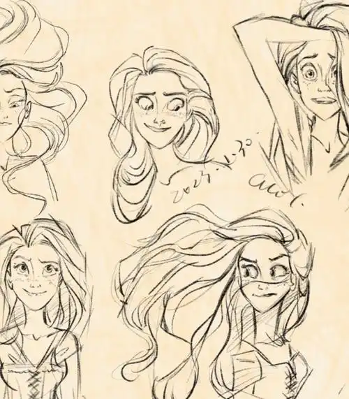 公主#迪士尼公主#绘画临摹#procreate#迪士尼#procreate绘画#速写人物