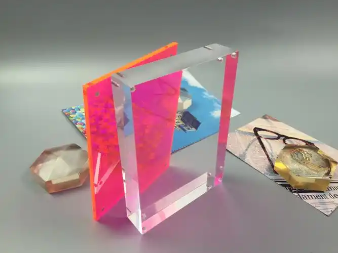 【火拼,拿货节特惠】7寸水晶亚克力相框高透明荧光摆台