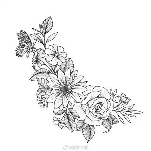 花卉图片手绘简笔画(花卉图片手绘简笔画大全)